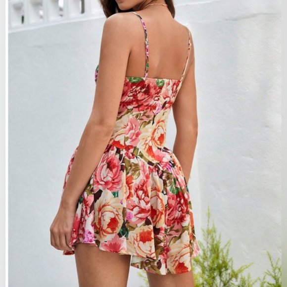 Boho Floral Print Bodice Cami Dress - Picture 2 of 10